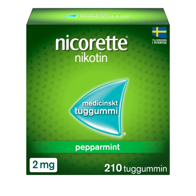 Nicorette Pepparmint medicinskt tuggummi 2 mg 210 st Nicorette