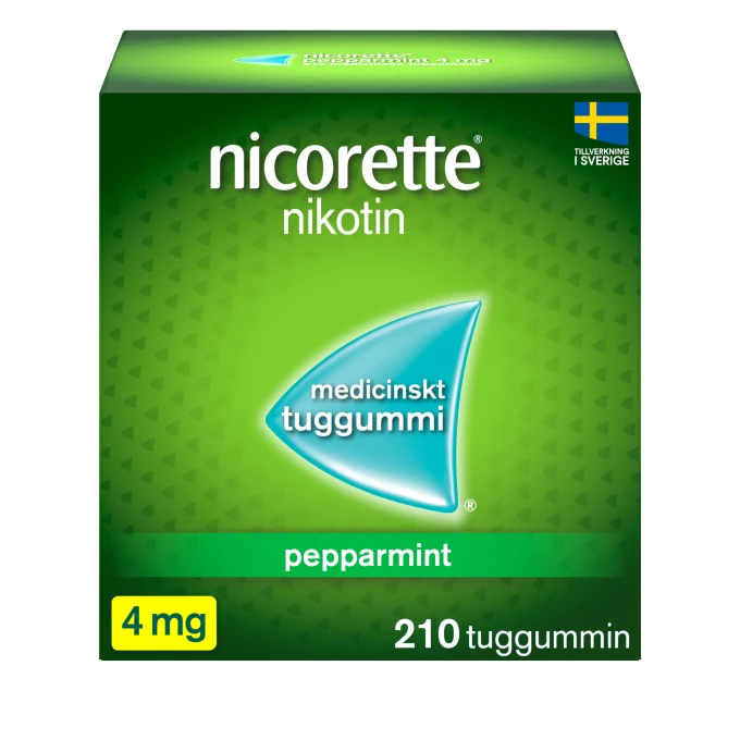 Nicorette Pepparmint medicinskt tuggummi 4 mg 210 st Nicorette