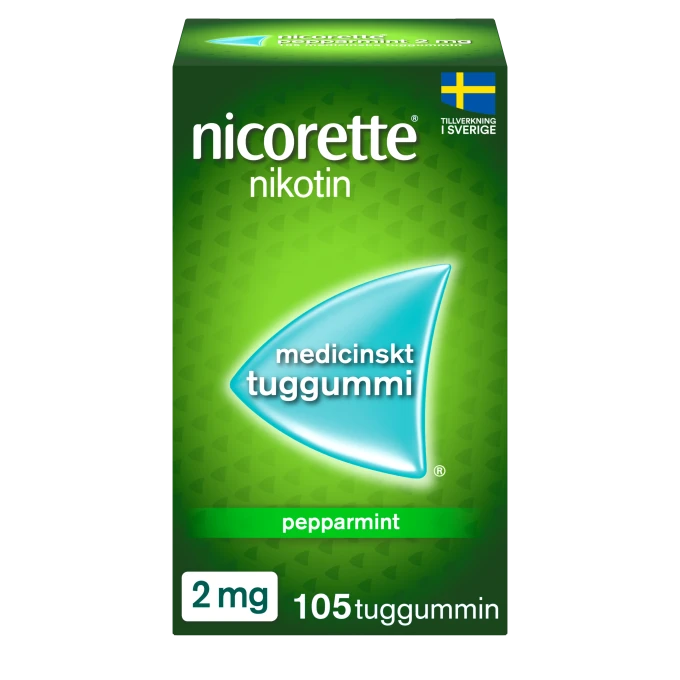 Nicorette Pepparmint medicinskt tuggummi 2 mg 105 st Nicorette