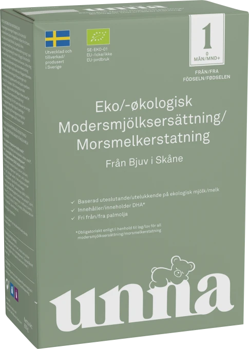 Unna Ekologisk Modersmjölksersättning Steg 1 600 g Unna