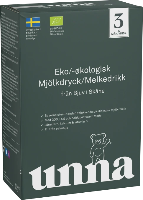 Unna Ekologisk Mjölkdryck Steg 3 600 g Unna