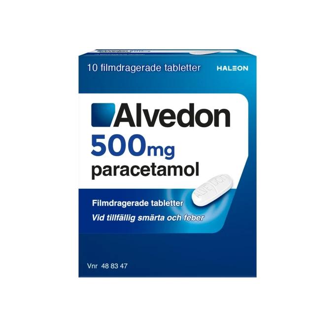 Alvedon filmdragerad tablett 500mg, 10tabletter Alvedon