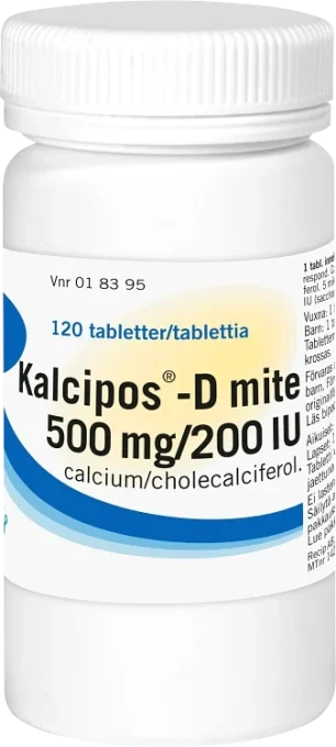 Kalcipos-D mite filmdragerad tablett 500 mg/200 IE 120 st Kalcipos