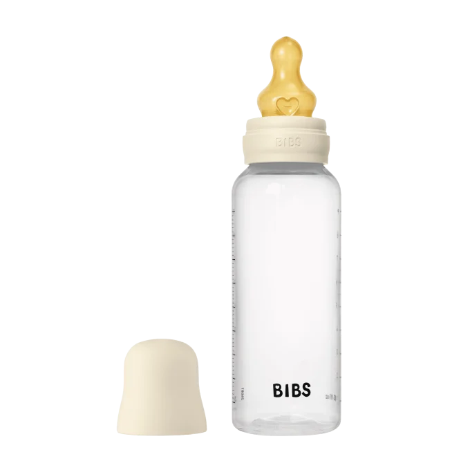 BIBS Baby Bottle Round Latex Medium Flow Ivory 270 ml 1-pack Bibs