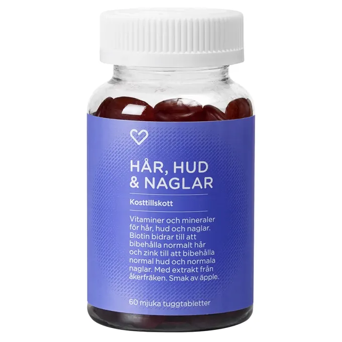 Hjärtats Hår, Hud & Naglar Tuggtablett 60 st Hjärtats