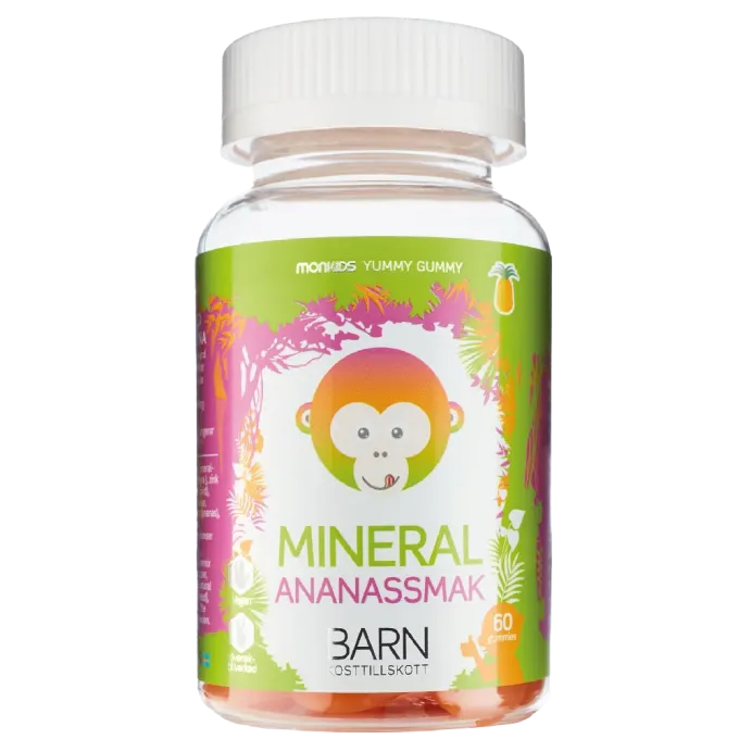 Monkids Mineral Magnesium Barn Ananas 60 st Monkids