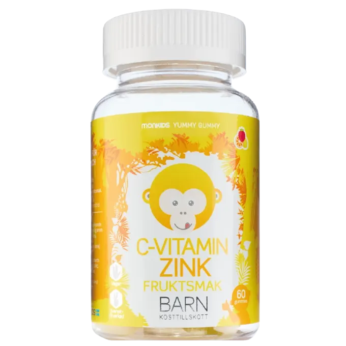 Monkids C-vitamin + Zink Fruktsmak 60 st Monkids