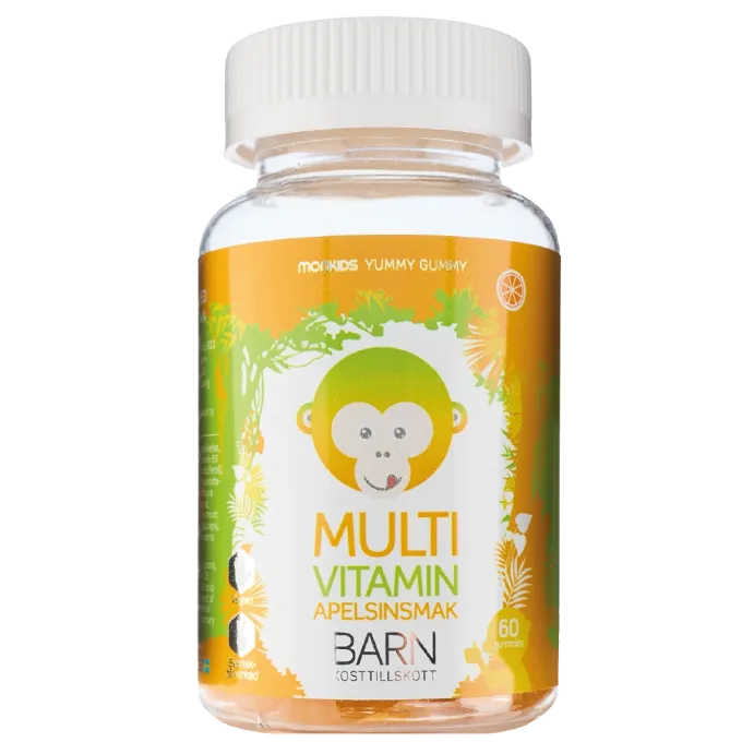 Monkids Multivitamin Barn Apelsin 60 st Monkids