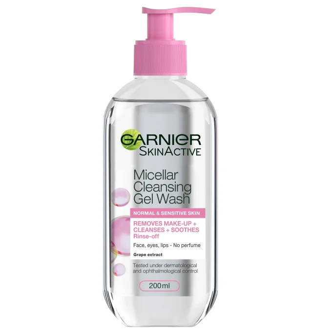 Garnier SkinActive Micellar Cleansing Gel Wash Normal & Sensitive Skin 200 ml Garnier