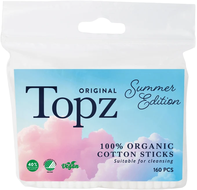 Topz Premium Original Organic Cotton Sticks Refill 160 st Topz