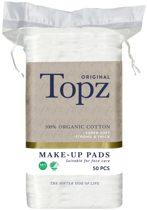 Topz Cosmetics Square Make-Up Pads 50 st Topz