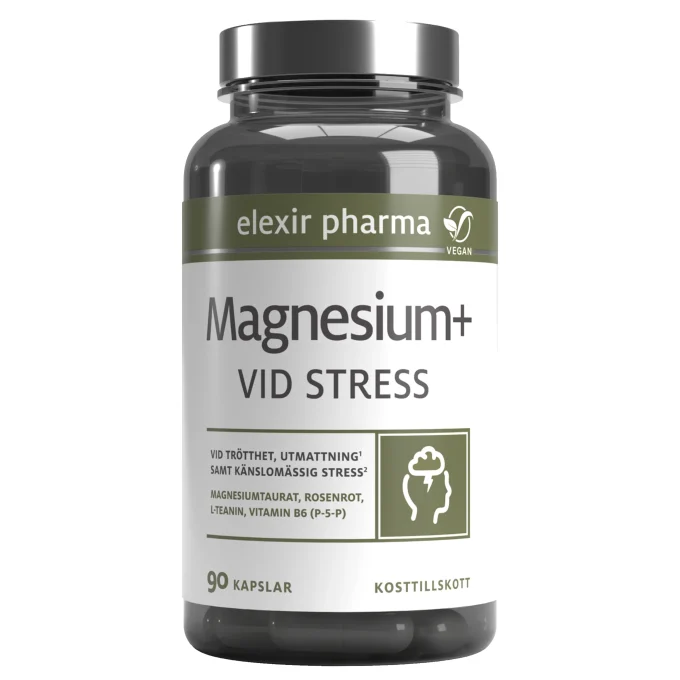 Elexir Magnesium+ Vid stresss 90 kapslar Elexir Pharma