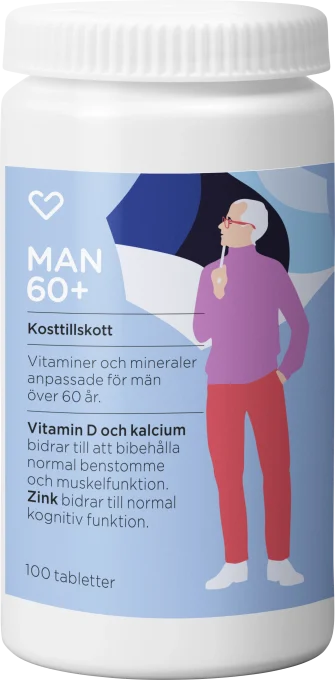 Hjärtats Multivitamin Man 60+ Tablett 100st Hjärtats
