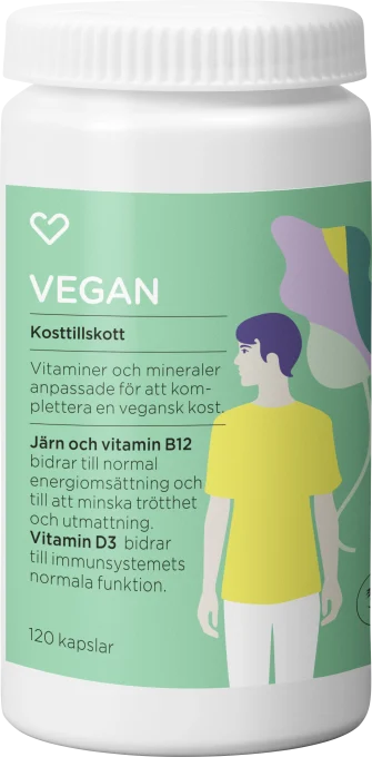 Hjärtats Multivitamin Vegan Kapsel 120st Hjärtats