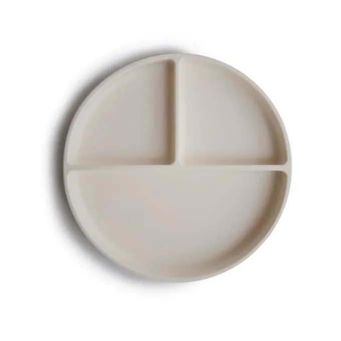 Mushie Silicone Suction Plate Plate Ivory Mushie