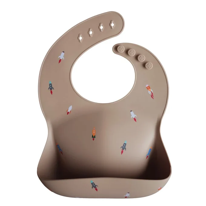 Mushie Silicone Bib Rocket Mushie