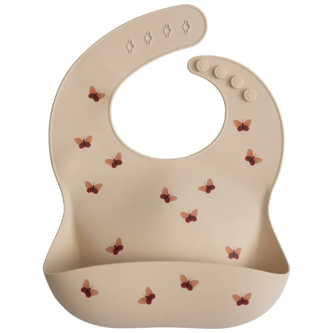 Mushie Silicone Bib Butterflies Mushie