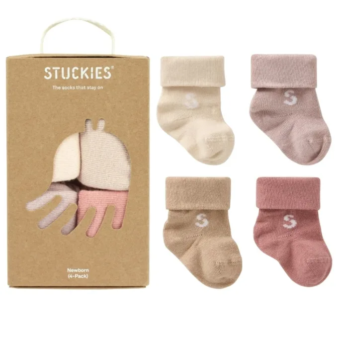 STUCKIES Strumpor för nyfödd 4-pack Blossom STUCKIES