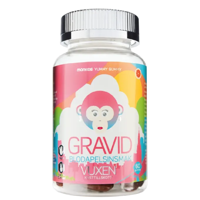 Monkids Gravid Blodapelsin 60 st Monkids