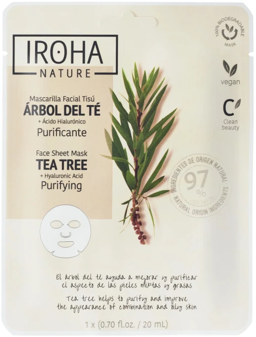 Iroha Nature Purifying Tea Tree Face Sheet Mask 20 ml Iroha Nature