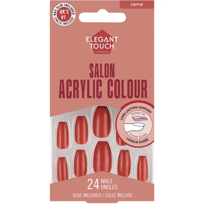 Elegant Touch Colour Acrylics Poppy Pomegranate Elegant Touch