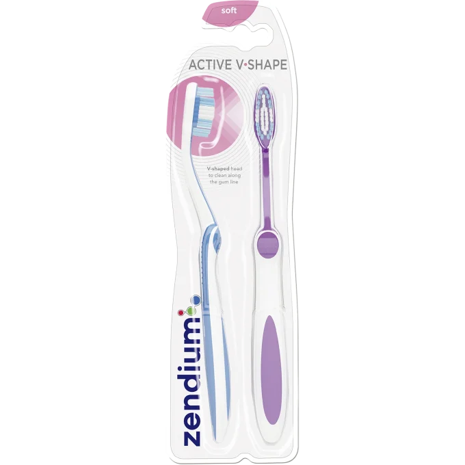 Zendium V-shape Soft Tandborste 2 st Zendium