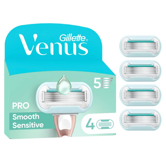 Venus Deluxe Smooth Sensitive Rakblad 4-pack Venus