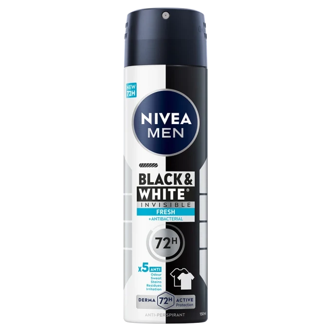 Nivea Men Black & White Fresh Spray 150 ml Nivea