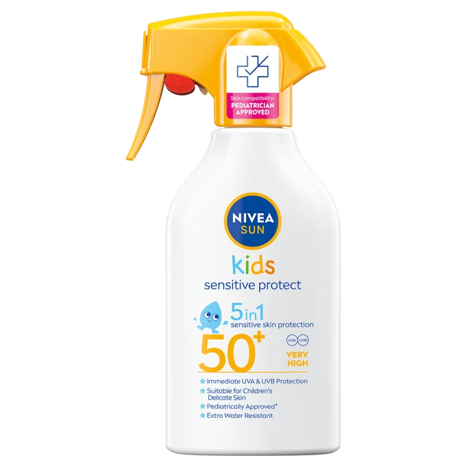 Nivea Sun Kids Sensitive Protect & Play Sun Trigger Spray SPF 50+, 270 ml Nivea