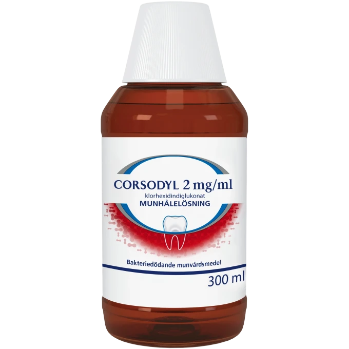 Corsodyl munhålelösning 2 mg/ml 300 ml Corsodyl
