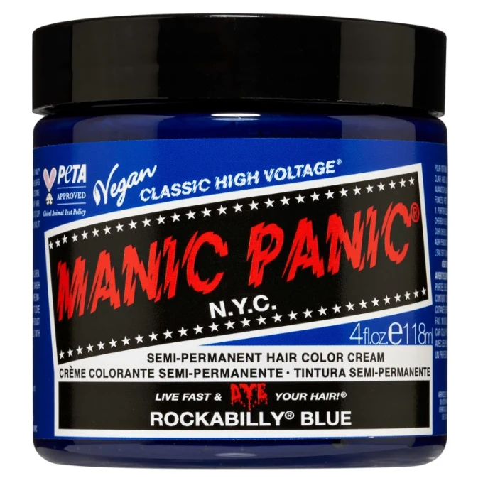 Manic Panic Classic High Voltage Semi-Permanent Hair Color Cream 118 ml Rockabilly Blue Manic Panic