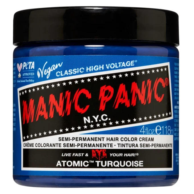 Manic Panic Classic High Voltage Semi-Permanent Hair Color Cream 118 ml Atomic Turquoise Manic Panic