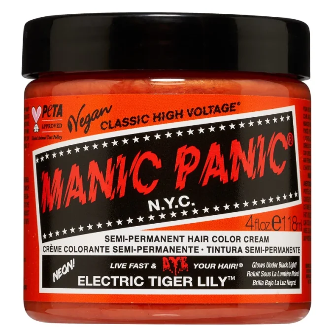 Manic Panic Classic High Voltage Semi-Permanent Hair Color Cream 118 ml Electric Tiger Lily Manic Panic