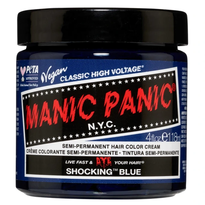 Manic Panic Classic High Voltage Semi-Permanent Hair Color Cream 118 ml Shocking Blue Manic Panic