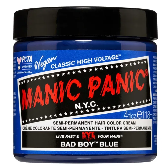 Manic Panic Classic High Voltage Semi-Permanent Hair Color Cream 118 ml Bad Boy Blue Manic Panic