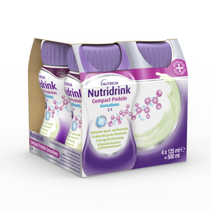 Nutridrink Compact Protein Sensations Svalkande Gurka och Lime 4x125 ml Nutridrink