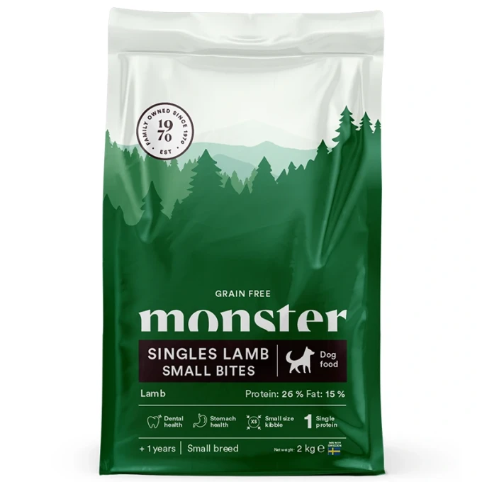Monster Dog Grain Free Singles Lamb Small Bites 2 kg Monster