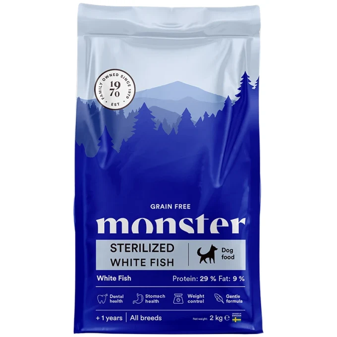Monster Dog Grain Free Sterilized White Fish 2 kg Monster