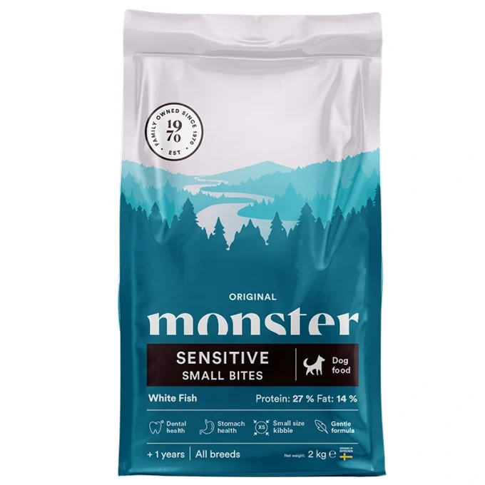 Monster Dog Original Sensitive White Fish Small Bites 2 kg Monster