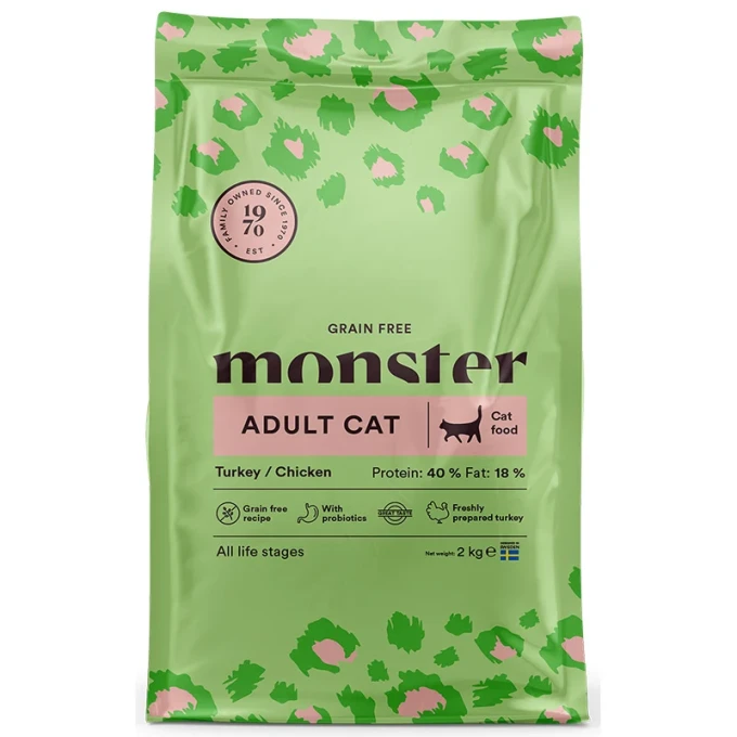 Monster Cat Grain Free Adult Turkey/Chicken  2 kg Monster