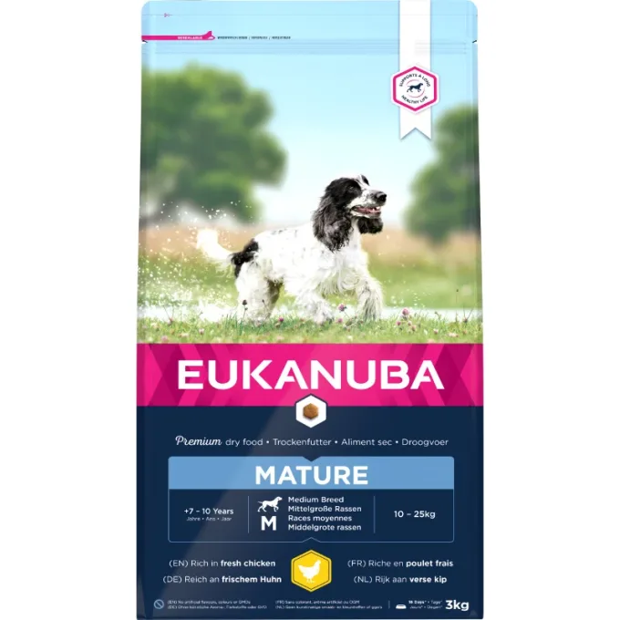 Eukanuba Dog Mature Medium Fresh Chicken 3 kg eukanuba