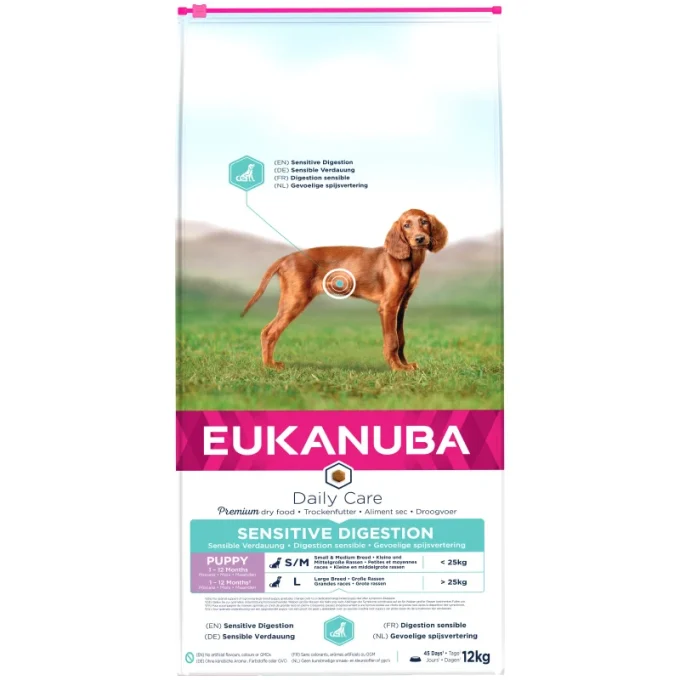 Eukanuba Dog Daily Care Puppy Sensitive Digestion 12 kg eukanuba