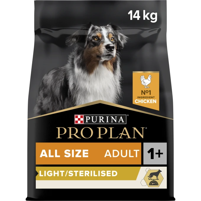 PURINA PRO PLAN All Sizes Adult Light/Sterilised Torrfoder Hund 14kg Purina Pro Plan