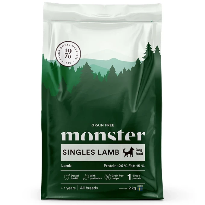 Monster Dog Grain Free Singles Lamb 2 kg Monster