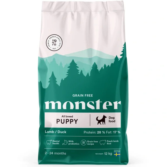 Monster Dog Grain Free Puppy All Breed Lamb/Duck 12 kg Monster
