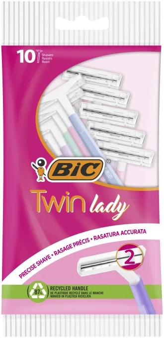 BIC Twin Lady Engångsrakhyvlar för Kvinnor 10-pack BIC