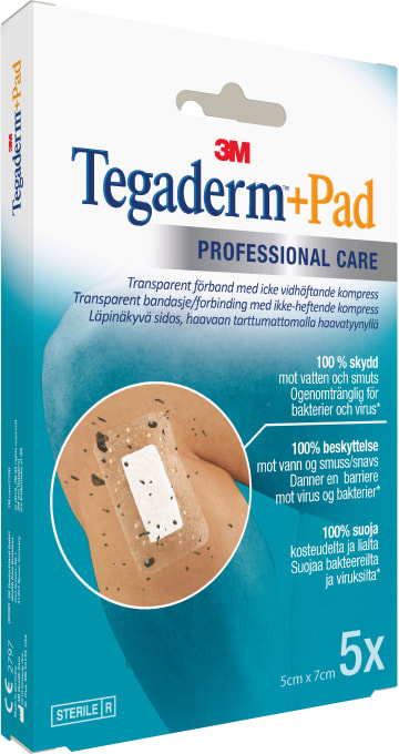 3M Tegaderm +Pad Filmförband 5cm x 7cm Tegaderm