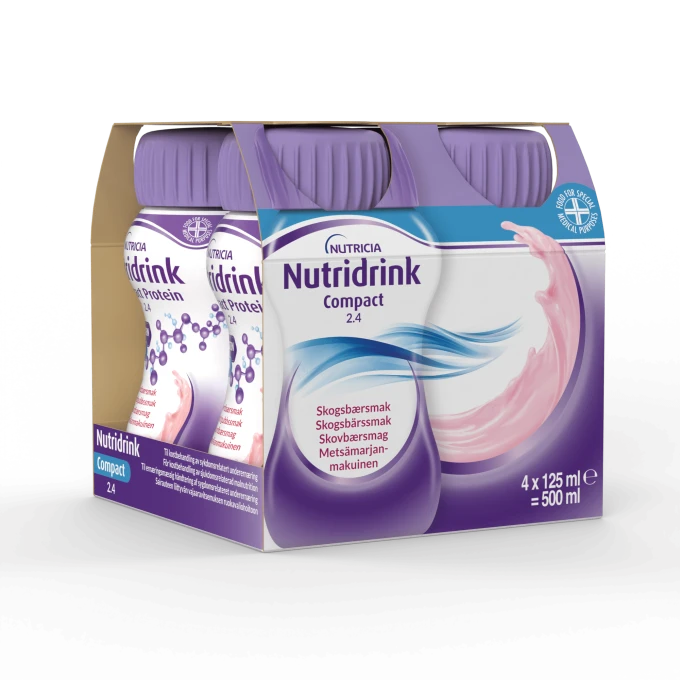 Nutridrink Compact Skogsbärssmak, 4x125  ml Nutridrink