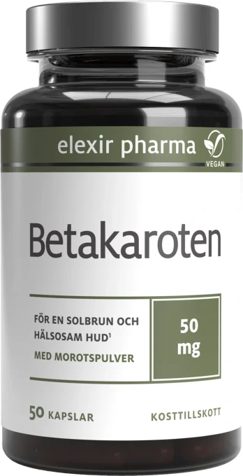 Elexir Pharma Betakaroten 50 mg 50 Kapslar Elexir Pharma