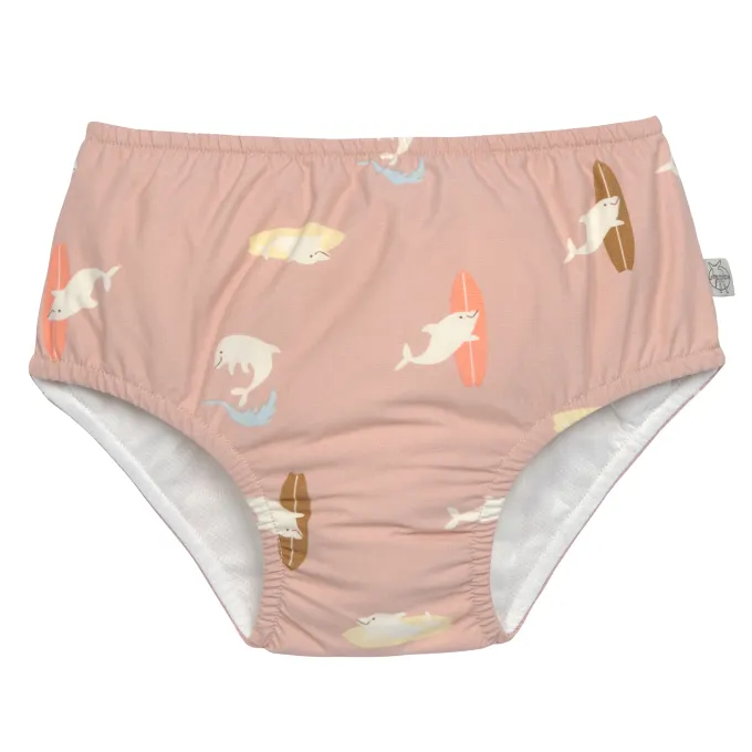 LÄSSIG Swim Diaper Dolphin Peach 7-12 månader LÄSSIG